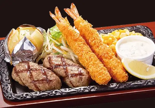 ハンバーグ＆エビフライ